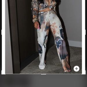 White Brown and orange pants never worn size large